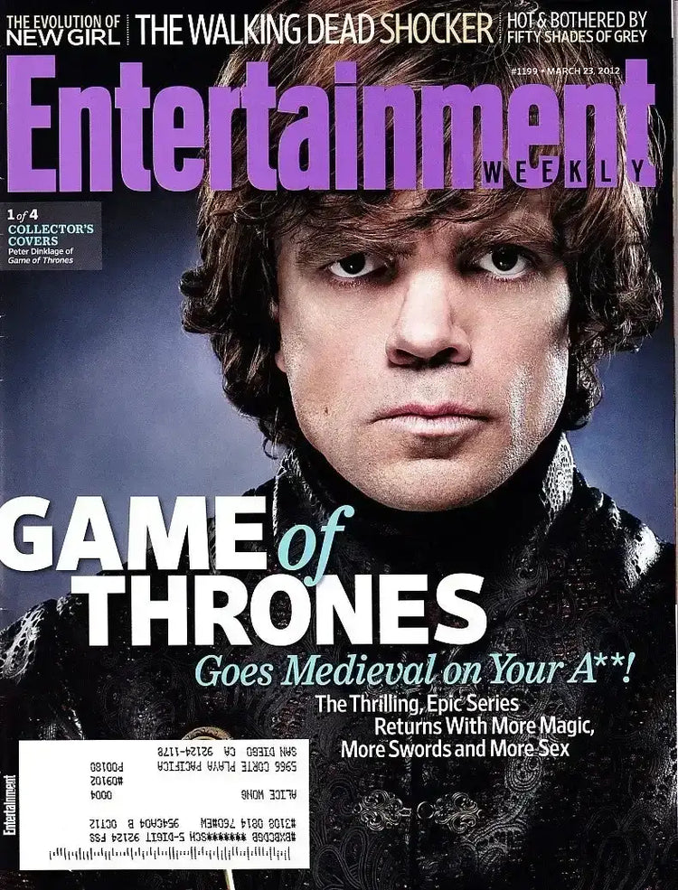 Game of Thrones Peter Dinklage 2012 Entertainment Weekly magazine issue PRISTINE - AutographsForSale.com