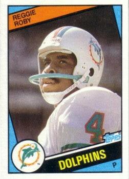 Reggie Roby Miami Dolphins 1984 Topps Rookie Card - AutographsForSale.com