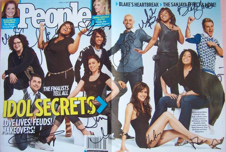 2007 American Idol All 10 Finalists autographed People magazine cover Jordin Sparks - AutographsForSale.com