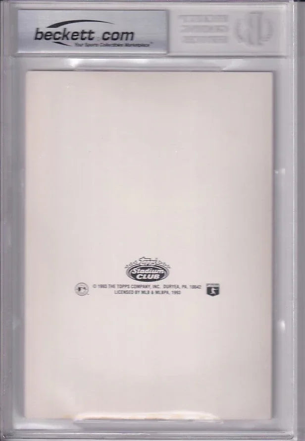 Rickey Henderson autographed Oakland A’s 1993 Stadium Club Master Photo card BAS - AutographsForSale.com