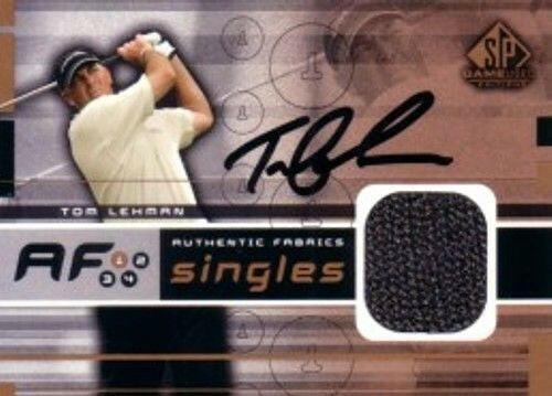Tom Lehman signed 2003 SP Game Used golf tournament worn shirt card - AutographsForSale.com