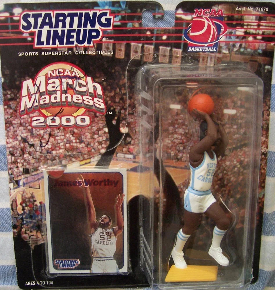 James Worthy signed UNC Tar Heels Kenner Starting Lineup March Madness action figure JSA - AutographsForSale.com