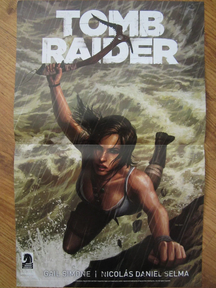 Halo Tomb Raider 2014 SDCC Dark Horse Comics 2 sided poster - AutographsForSale.com
