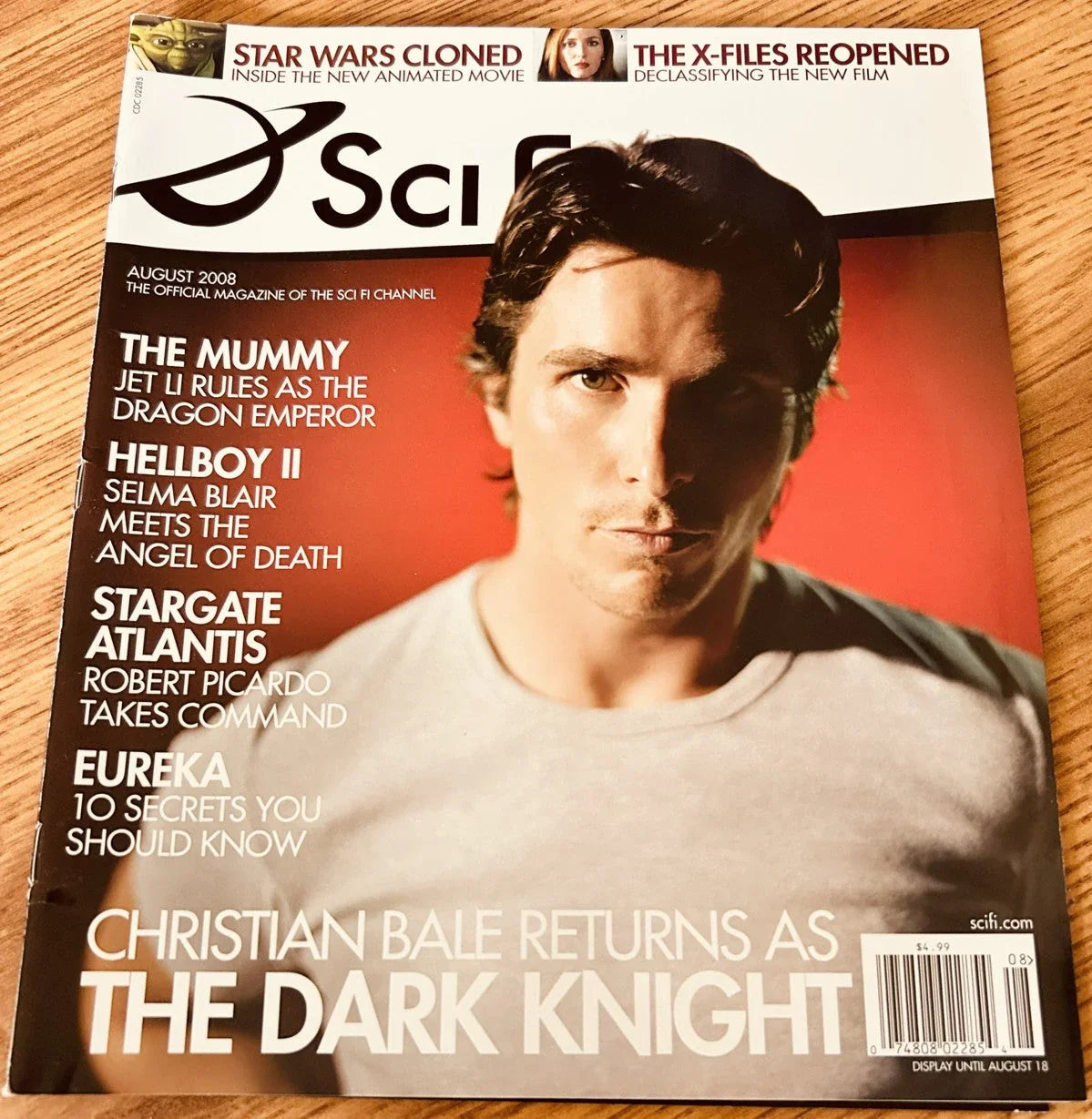 Christian Bale Dark Knight movie August 2008 Sci Fi magazine - AutographsForSale.com
