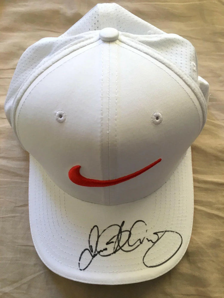 Rory McIlroy autographed white Orange Nike golf cap JSA - AutographsForSale.com