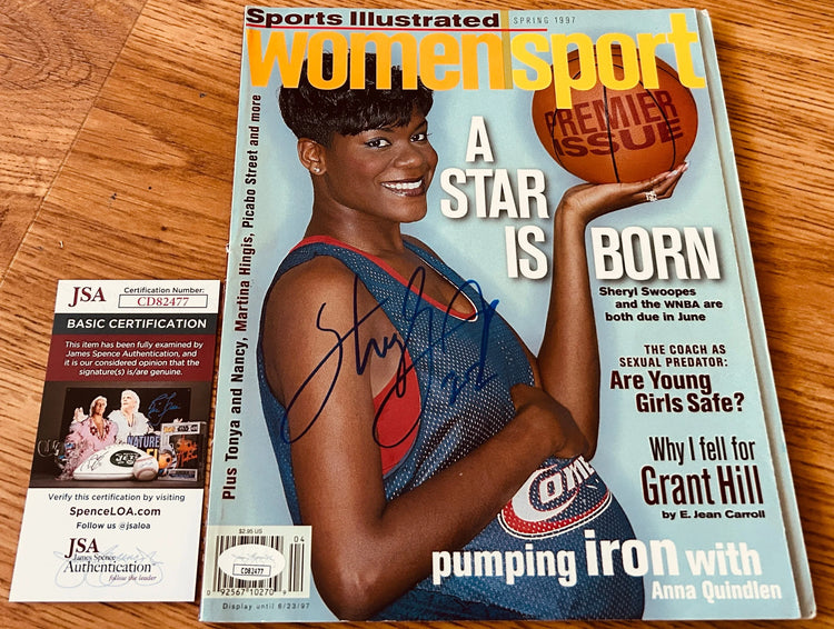 Sheryl Swoopes signed WNBA Houston Comets 1997 Sports Illustrated JSA - AutographsForSale.com