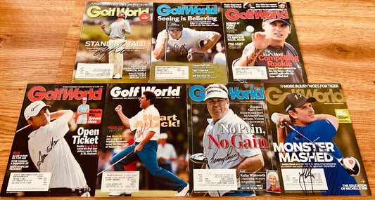 49 autographed Golf World magazines Darren Clarke Jason Dufner Vijay Singh Nick Price Henrik Stenson - AutographsForSale.com