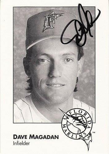 Dave Magadan signed 1993 Marlins team issue photo card - AutographsForSale.com