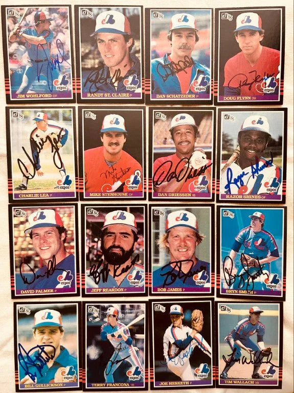 16 autographed 1985 Donruss Montreal Expos cards Charlie Lea Jeff Reardon Tim Wallach - AutographsForSale.com