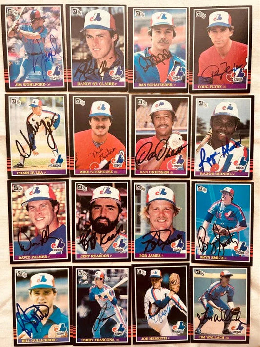 16 autographed 1985 Donruss Montreal Expos cards Charlie Lea Jeff Reardon Tim Wallach - AutographsForSale.com