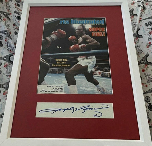 Sugar Ray Leonard autograph framed 1981 Sports Illustrated cover JSA - AutographsForSale.com
