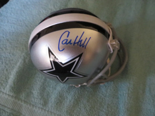 Calvin Hill autographed Dallas Cowboys mini helmet JSA - AutographsForSale.com