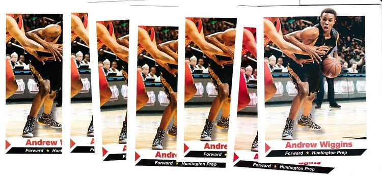 7 Andrew Wiggins 2013 SI for Kids Rookie Cards trimmed - AutographsForSale.com
