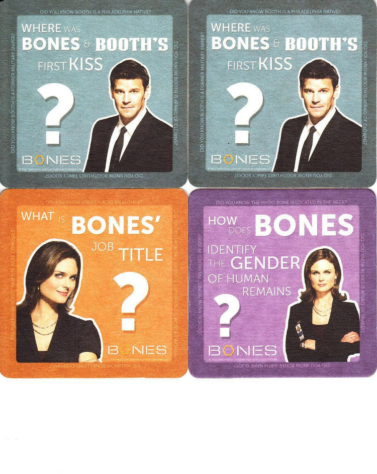 Bones 2013 SDCC Coasters David Boreanaz & Emily Deschanel - AutographsForSale.com