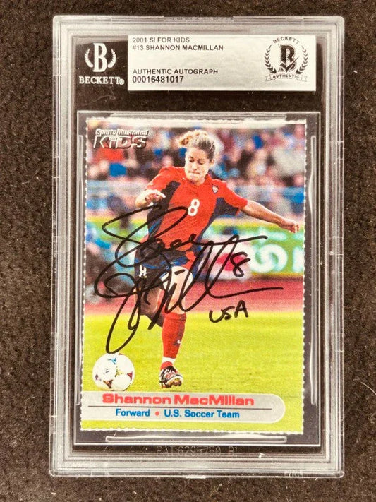 Shannon MacMillan autographed US Soccer 2001 Sports Illustrated for Kids card BAS USWNT - AutographsForSale.com