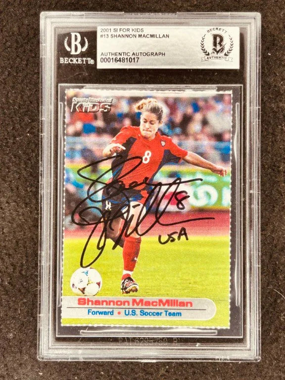 Shannon MacMillan autographed US Soccer 2001 Sports Illustrated for Kids card BAS USWNT - AutographsForSale.com