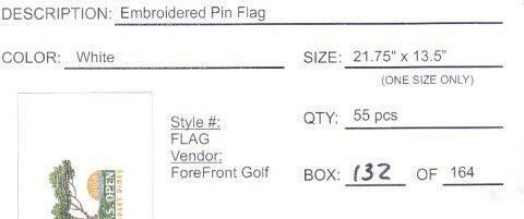 2008 US Open Torrey Pines embroidered golf flag Tiger Woods Wins 14th Major - AutographsForSale.com