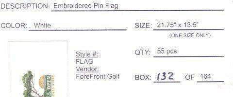 2008 US Open Torrey Pines embroidered golf flag Tiger Woods Wins 14th Major - AutographsForSale.com