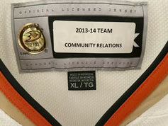 2013-14 Anaheim Ducks team signed Reebok jersey Ryan Getzlaf Cory Perry Teemu Selanne - AutographsForSale.com