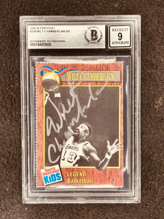 Wilt Chamberlain autographed Lakers 1990 Sports Illustrated for Kids card BAS 9 - AutographsForSale.com