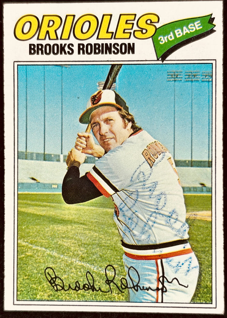 Brooks Robinson signed Baltimore Orioles 1977 Topps card - AutographsForSale.com