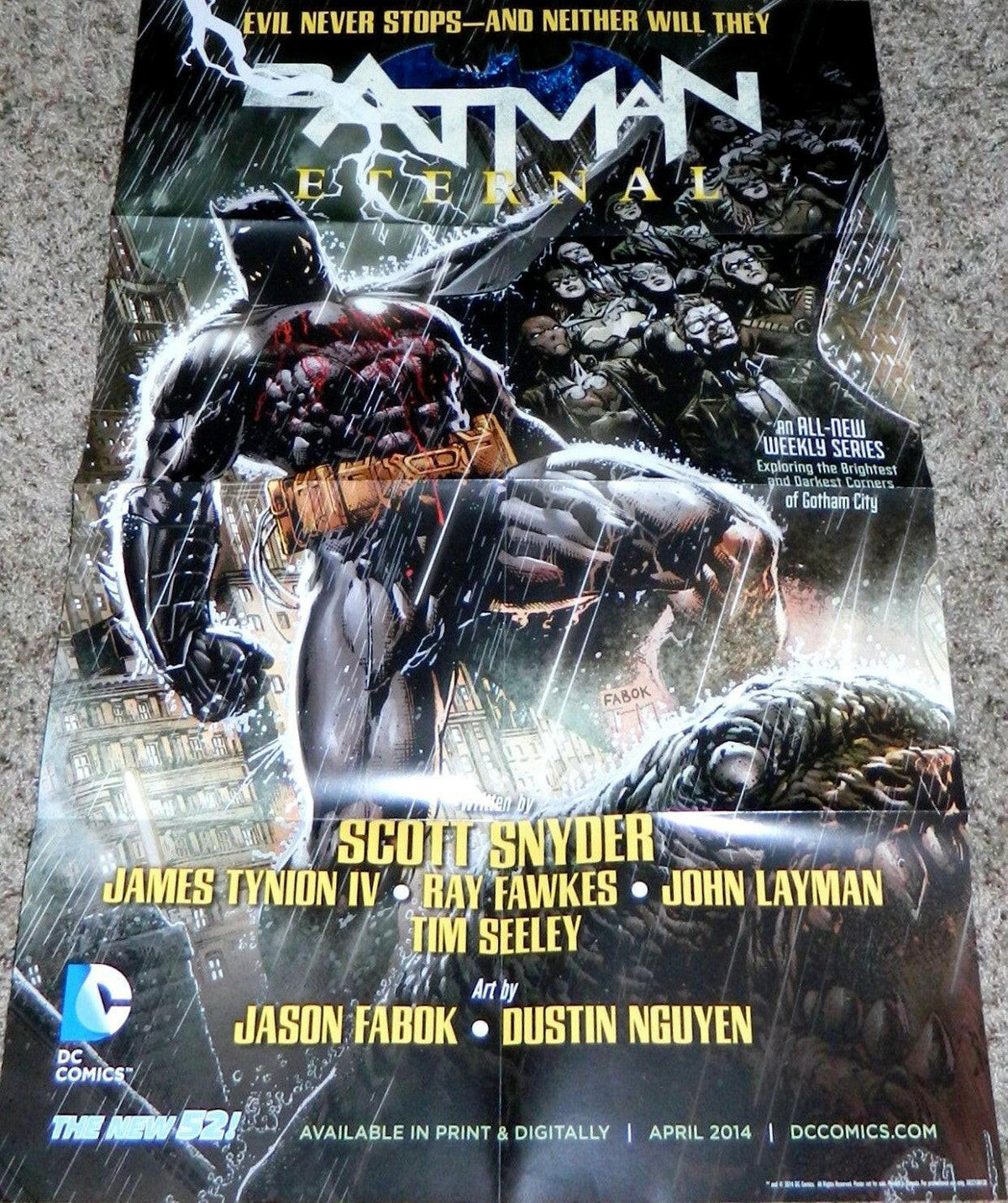 Batman Eternal 2014 New 52 DC Comics 22x34 poster - AutographsForSale.com