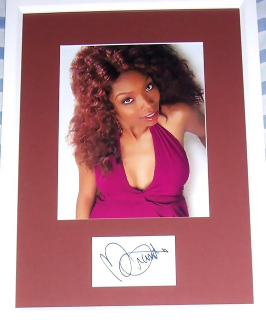 Brandy Norwood autograph custom framed with 8x10 photo JSA - AutographsForSale.com
