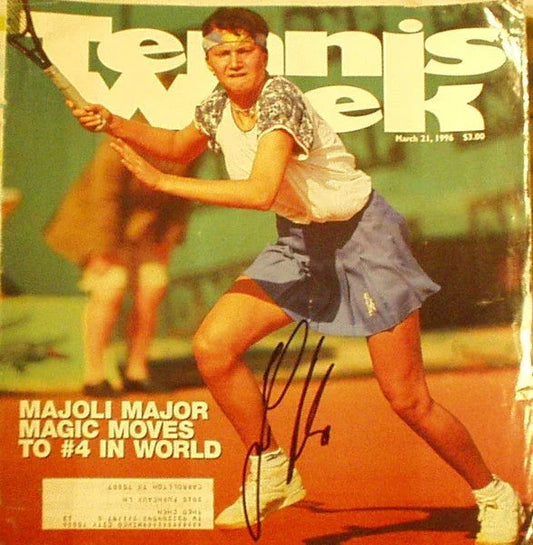 Iva Majoli autographed Tennis Week magazine cover - AutographsForSale.com