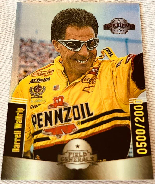 Darrell Waltrip 1998 MAXX Field Generals NASCAR insert card 9 500/2000 - AutographsForSale.com