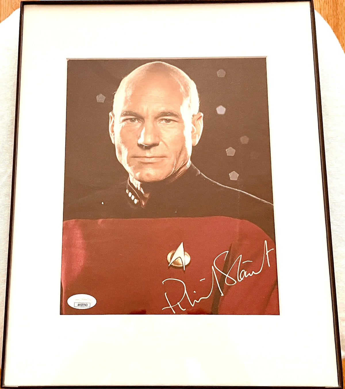 Patrick Stewart autographed Star Trek Next Generation Captain Picard 8x10 photo framed JSA - AutographsForSale.com