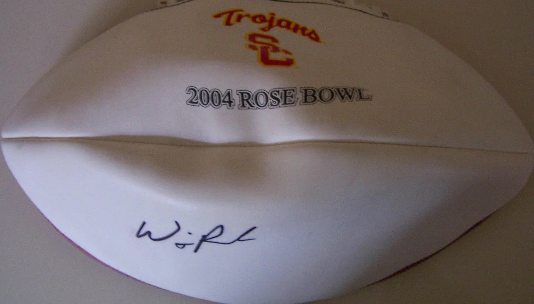 Will Poole autographed USC Trojans 2004 Rose Bowl football - AutographsForSale.com