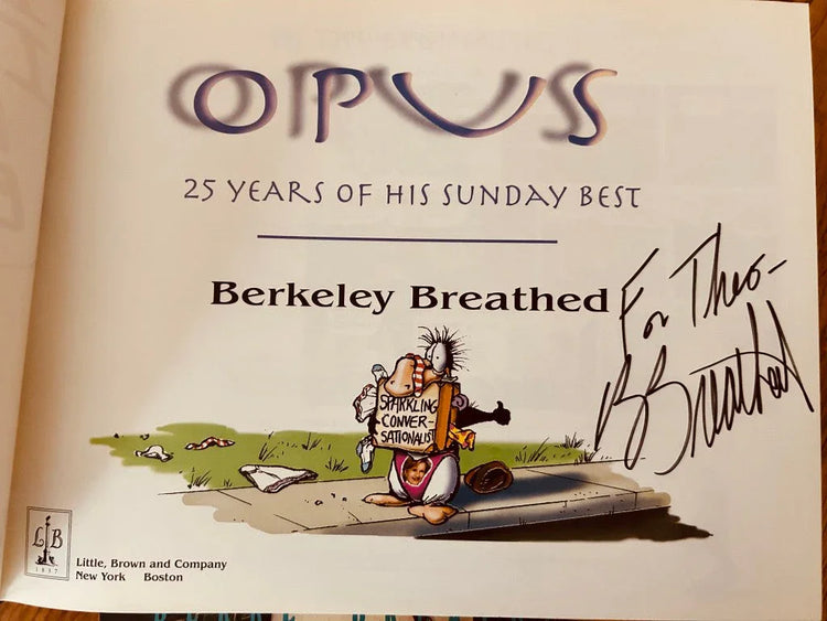 9 Berke Breathed signed with Doodled Bloom County Opus books - AutographsForSale.com