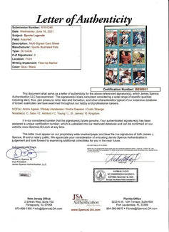 Signed 1989 SI for Kids card sheet Agassi RC Rickey Henderson JSA - AutographsForSale.com