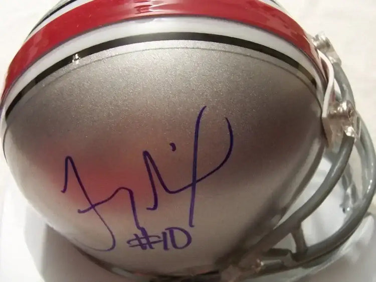 Troy Smith autographed Ohio State Buckeyes mini helmet JSA - AutographsForSale.com