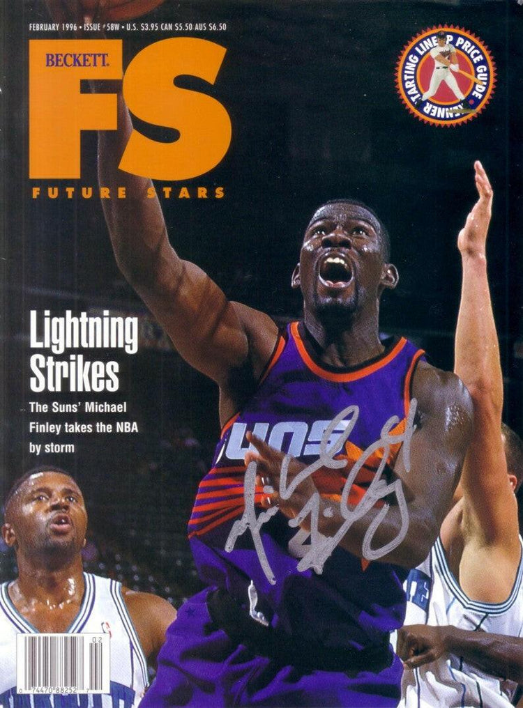 Michael Finley signed Phoenix Suns Beckett Future Stars cover - AutographsForSale.com