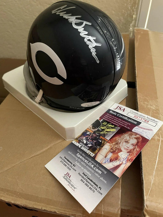 Dick Butkus signed Chicago Bears throwback mini helmet JSA - AutographsForSale.com