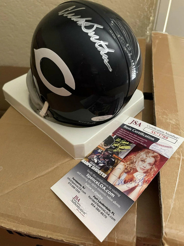 Dick Butkus signed Chicago Bears throwback mini helmet JSA - AutographsForSale.com
