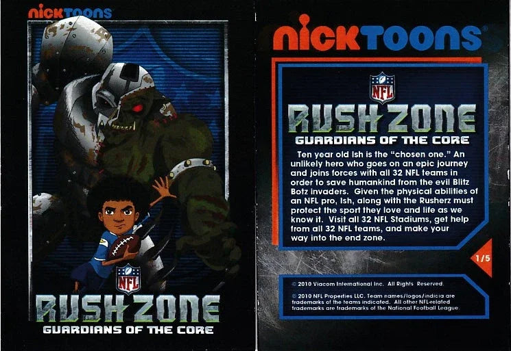 NFL Rush Zone Nick Toons 2010 San Diego Comic-Con promo card - AutographsForSale.com