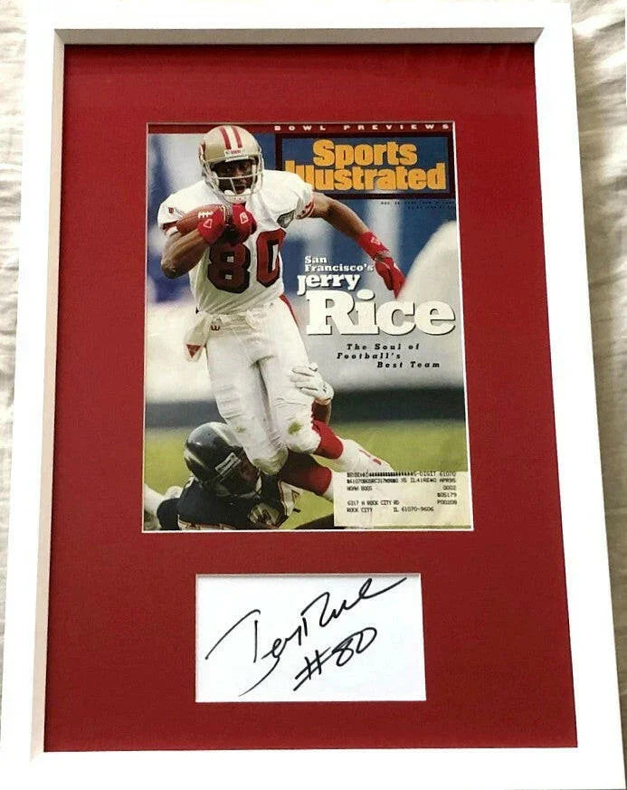 Jerry Rice autograph framed SF 49ers 1994 Sports Illustrated cover JSA - AutographsForSale.com