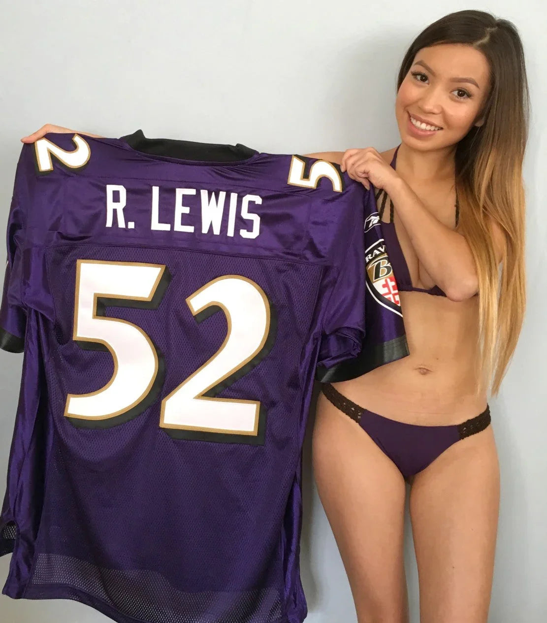 Ray Lewis Baltimore Ravens Reebok stitched purple jersey NEW - AutographsForSale.com