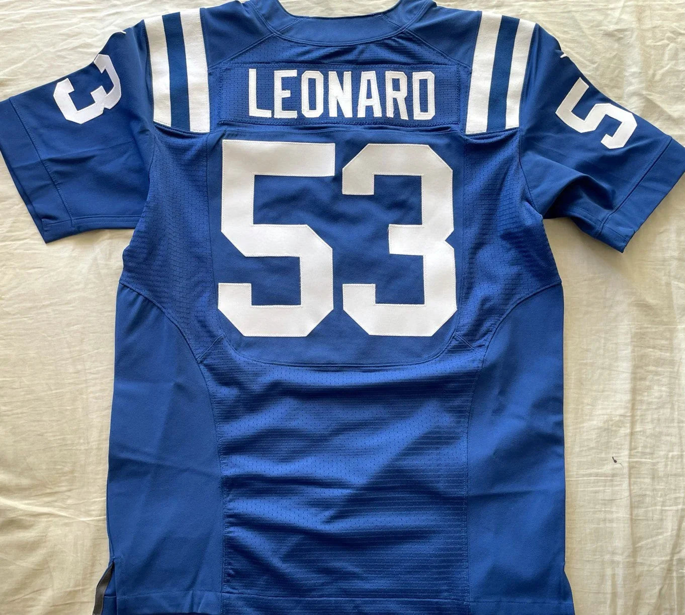 Darius (Shaquille) Leonard Indianapolis Colts 2018 Nike Elite game model blue jersey NEW - AutographsForSale.com