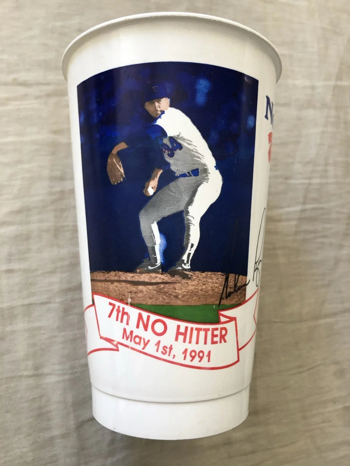 Nolan Ryan 7th No Hitter 1991 Texas Rangers commemorative cup - AutographsForSale.com