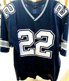 Emmitt Smith Dallas Cowboys Nike blue double star 90s jersey - AutographsForSale.com