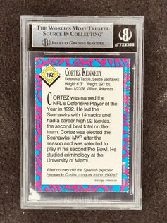 Cortez Kennedy autographed Seattle Seahawks 1993 Sports Illustrated for Kids card BAS slabbed - AutographsForSale.com