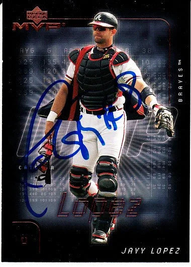 Javy Lopez autographed Atlanta Braves 2002 Upper Deck MVP card - AutographsForSale.com