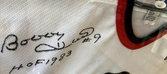Bobby Hull signed Blackhawks CCM jersey w/ HOF 1983 framed JSA - AutographsForSale.com
