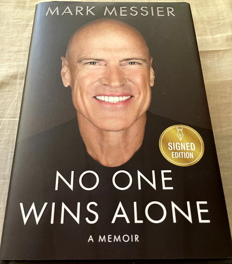Mark Messier signed No One Wins Alone book Edmonton Oilers NY Rangers JSA - AutographsForSale.com
