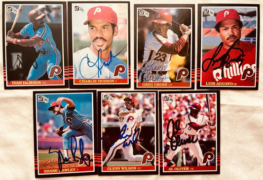 7 signed 1985 Donruss Phillies cards Al Oliver Shane Rawley Glenn Wilson - AutographsForSale.com