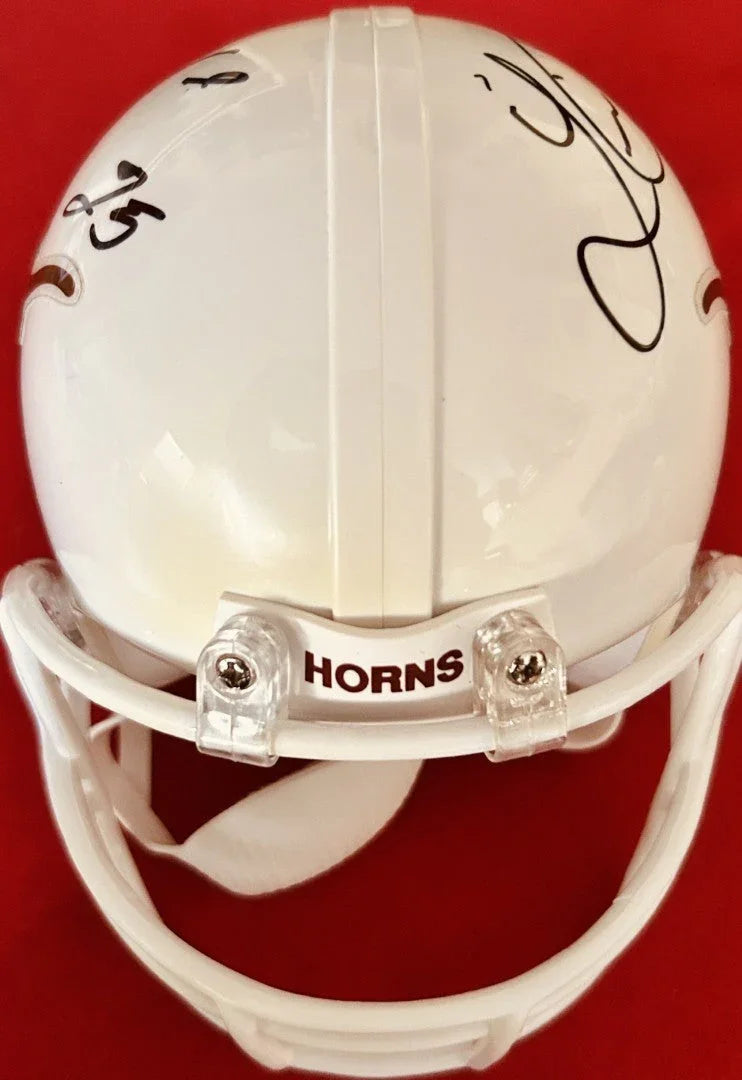 Jamaal Charles Limas Sweed signed Texas Longhorns mini helmet JSA - AutographsForSale.com