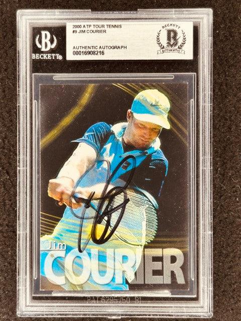 Jim Courier signed 2000 ATP Tour tennis card BAS certified - AutographsForSale.com